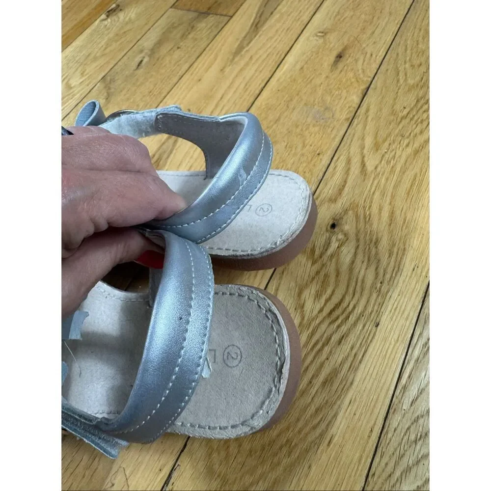 Lamour Girls Silver Sandals Size 2